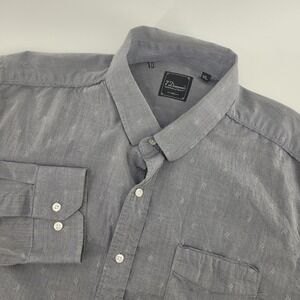 7 Diamonds Mens XL Gray Diamond Pattern Long Sleeve Button Down Shirt
